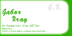 gabor uray business card